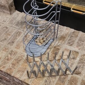 Gray Metal Kitchen Organizer Rack